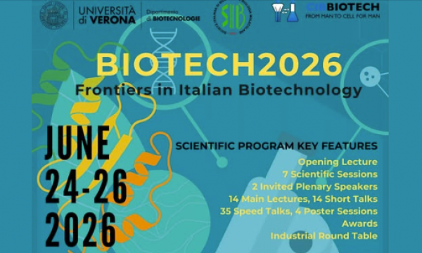  CIBIOTECH 2026 &ndash; &ldquo;Frontiers in Italian Biotechnology&rdquo;.